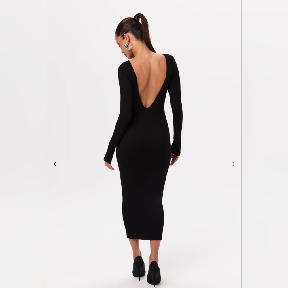 Naked Wardrobe Long Black Bodycon Dress Size XS, New With Tag